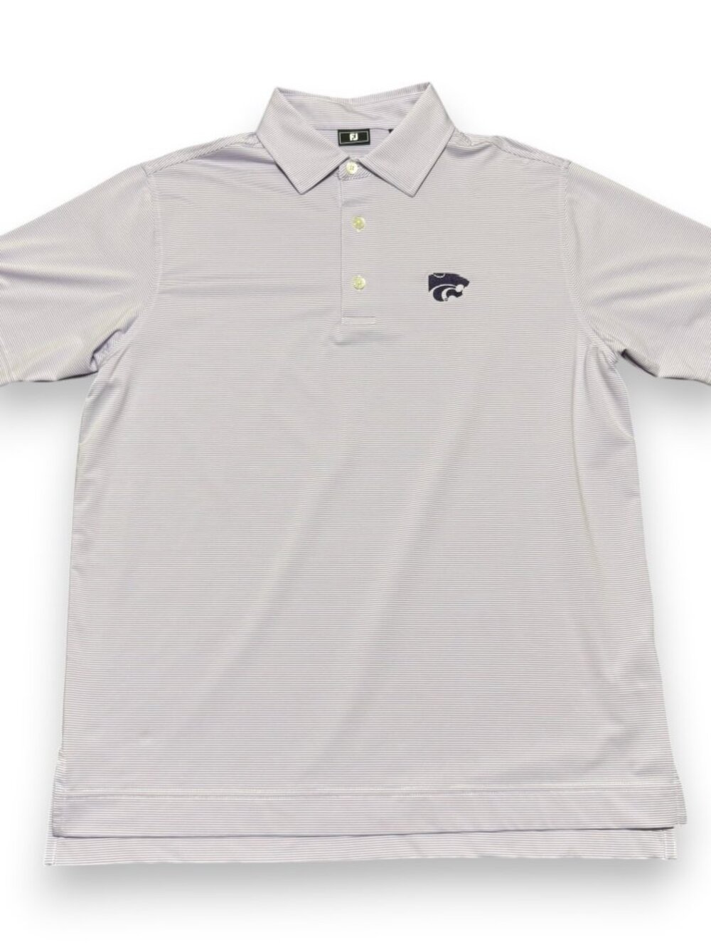 Kansas State Wildcats Footjoy Men's Striped Lavender Polo Size Medium